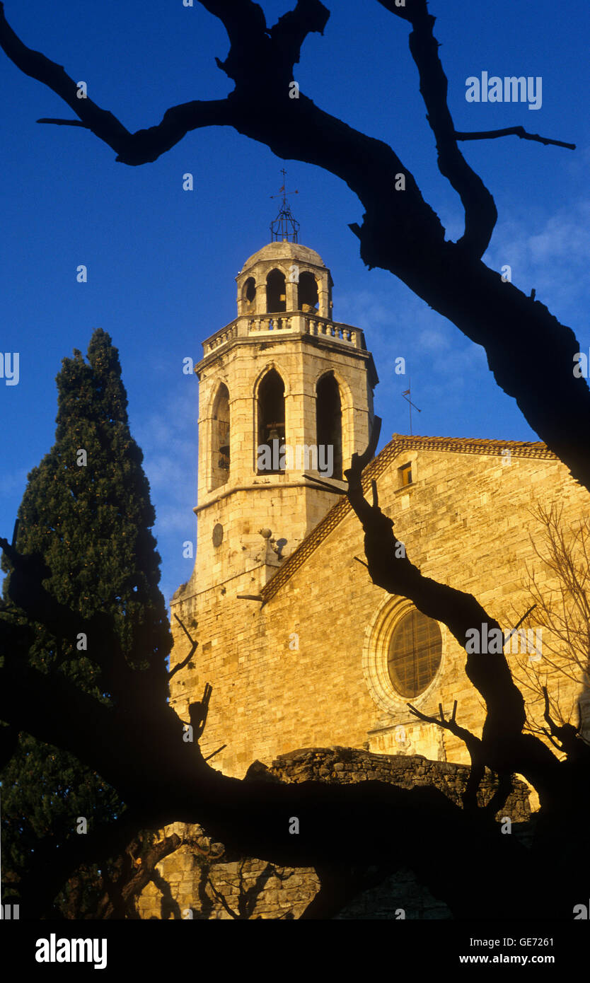 Sant Esteve monastery.Banyoles.Spain Stock Photo