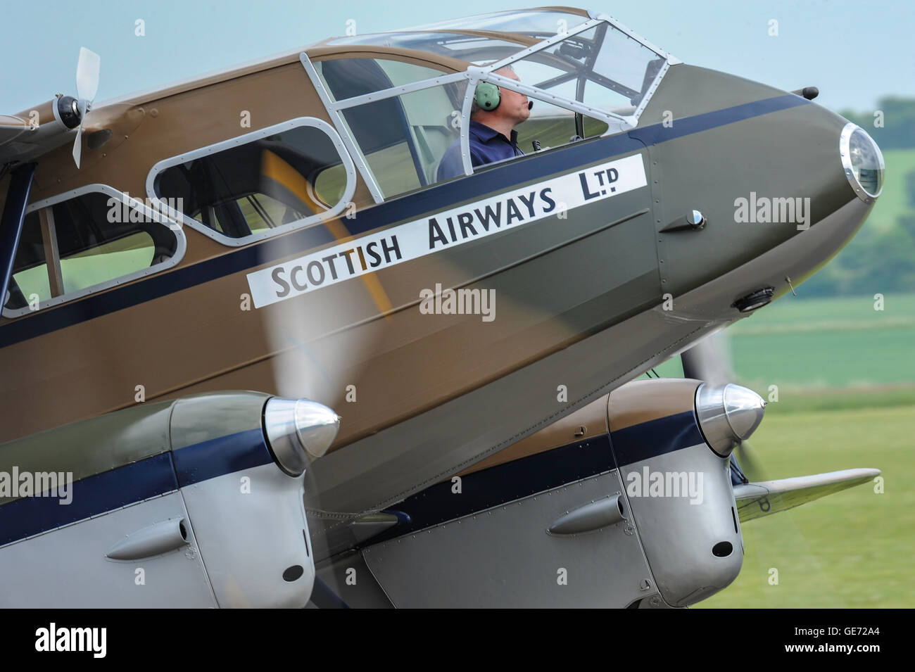 de Havilland Dragon Rapide at The Imperial War Museum, American Airshow RAF Duxford Stock Photo