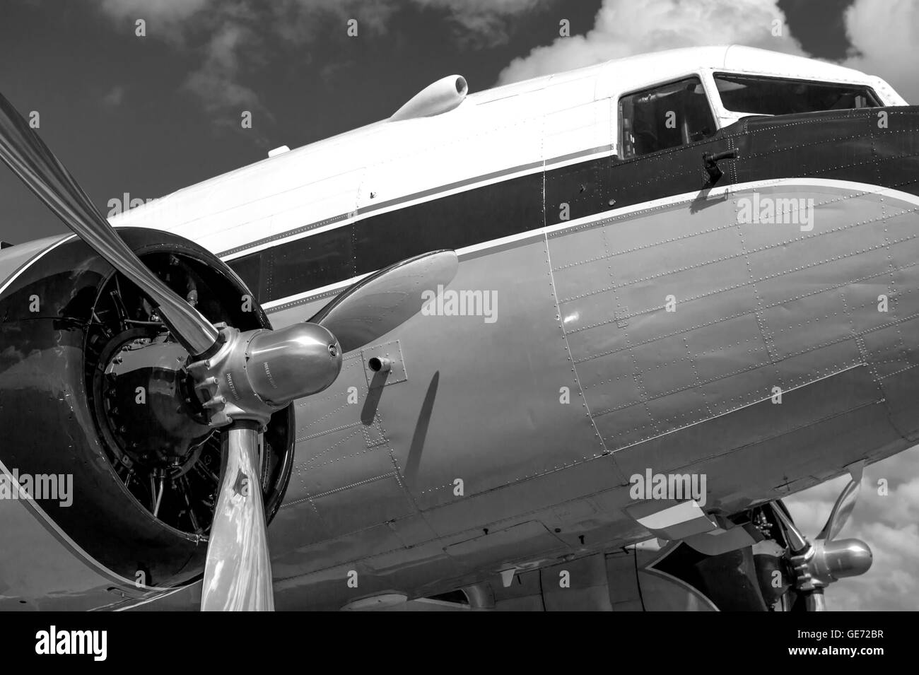 Breitling Douglas DC-3 at The Royal International Air Tattoo, RAF Fairford Stock Photo