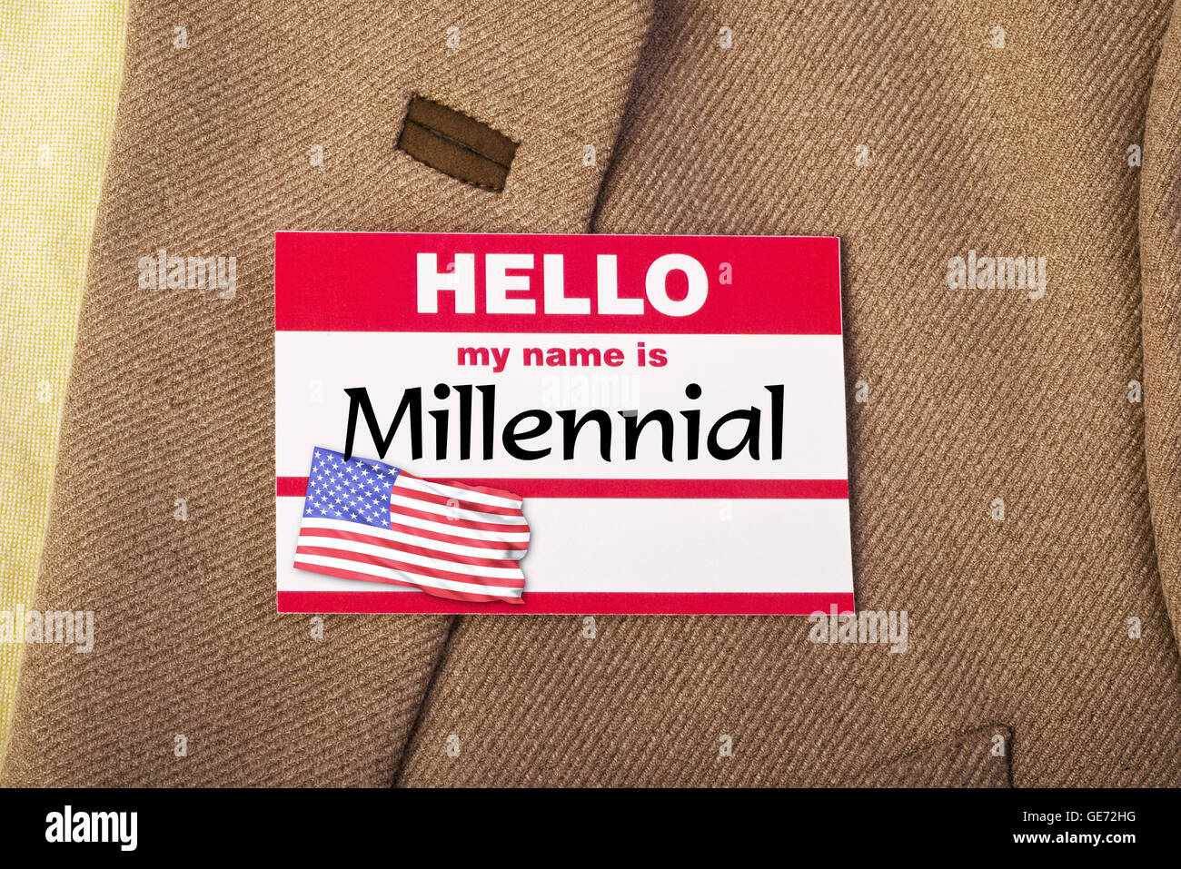 My name is Millennial. Stock Photo