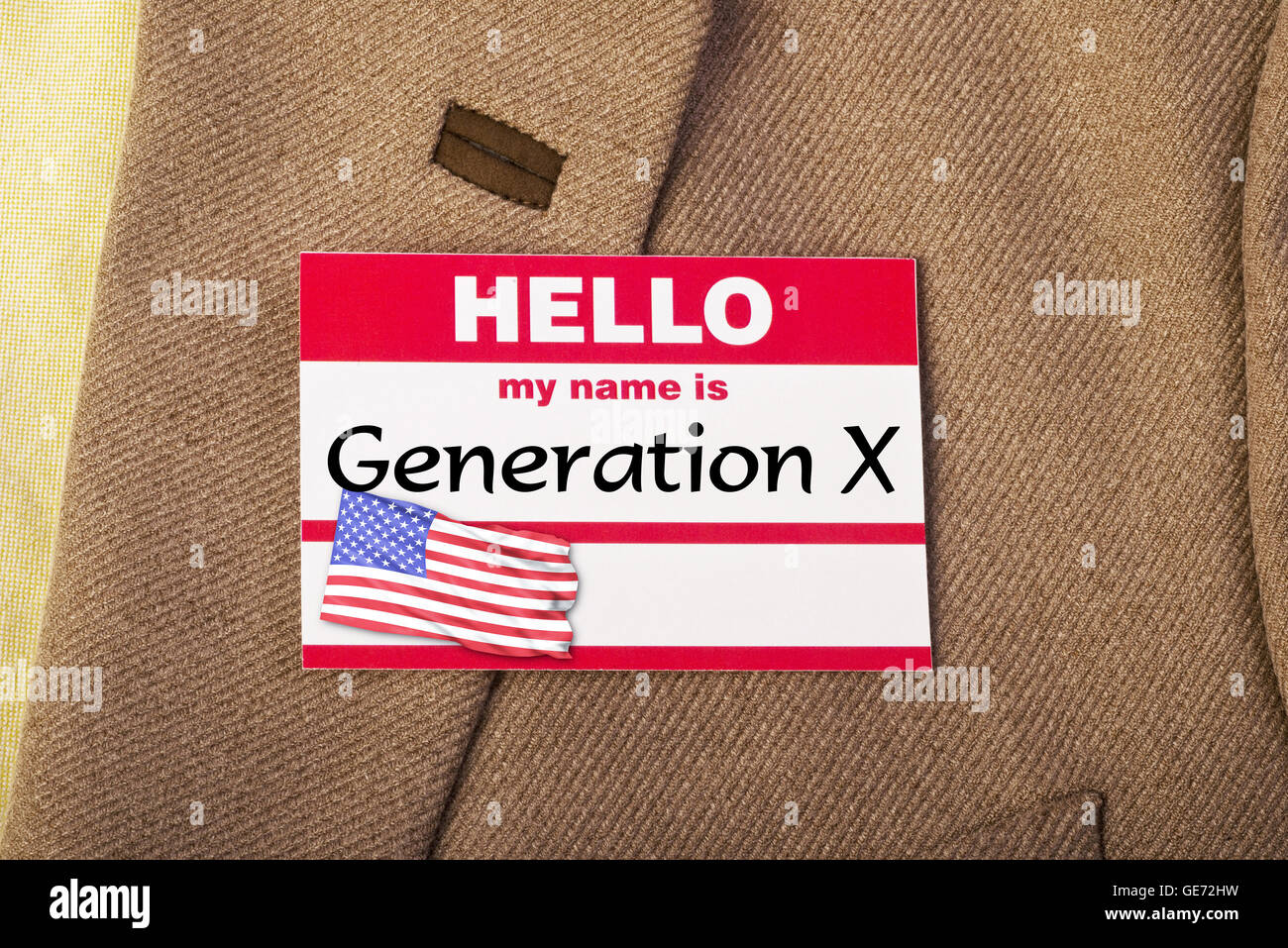 My name is Generation X. Stock Photo