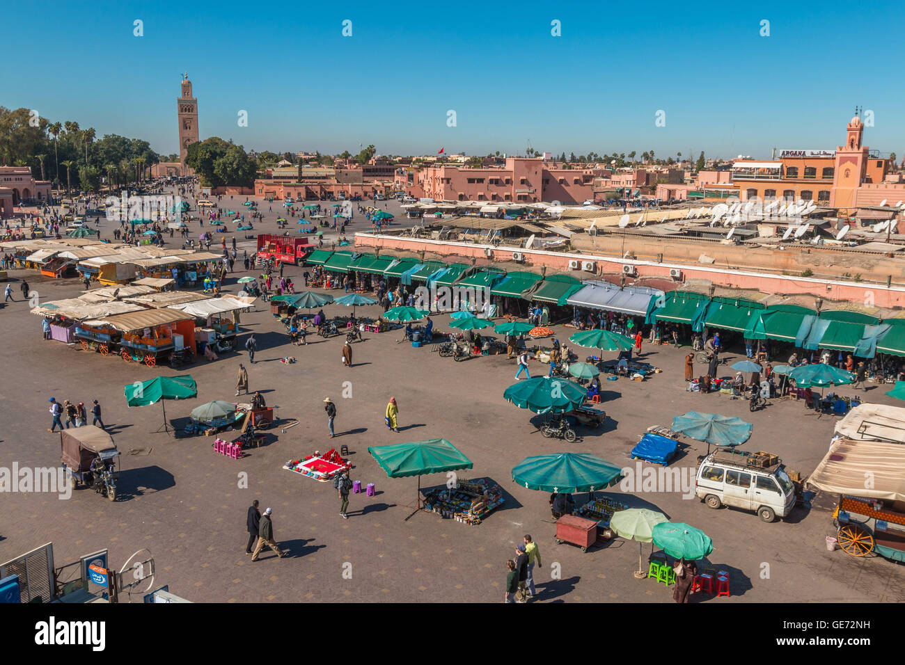 Jemaa el-Fnaa square in Marrakech Morocco Stock Photo