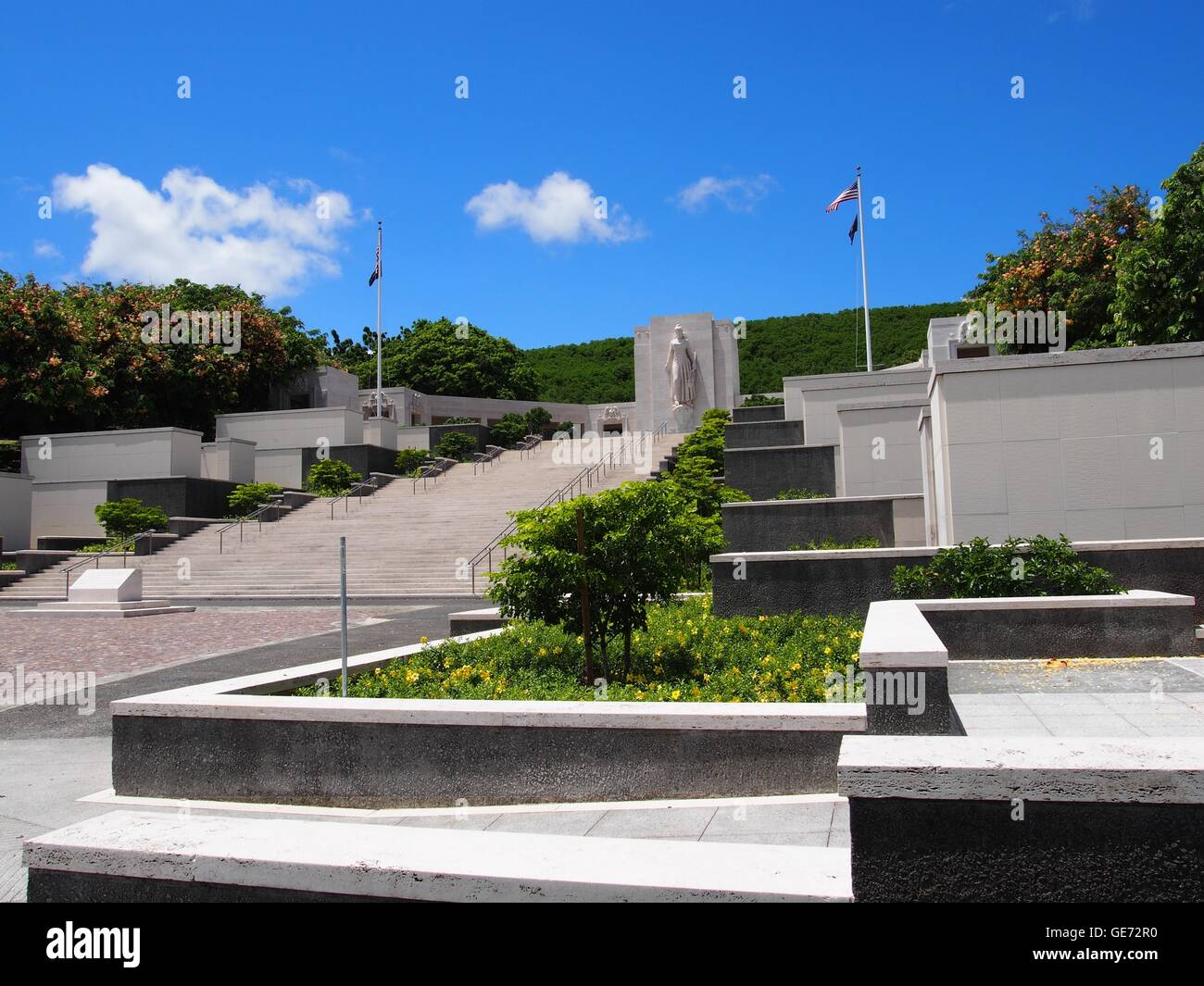 Punchbowl National Memorial Cemetery of the Pacific Stock Photo - Alamy
