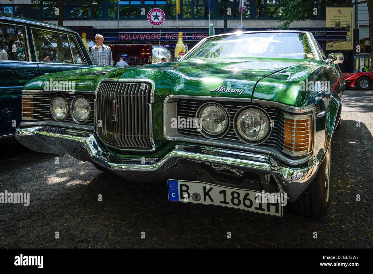 BERLIN - JUNE 05, 2016: Personal luxury car Mercury Cougar XR7. Classic Days Berlin 2016. Stock Photo