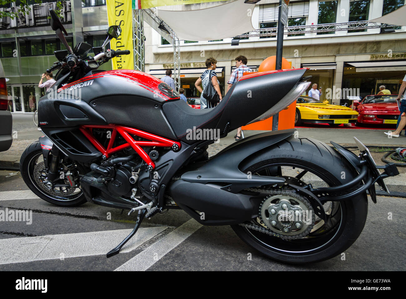BERLIN - JUNE 05, 2016: Superbike Ducati Diavel Carbon. Classic Days Berlin 2016. Stock Photo