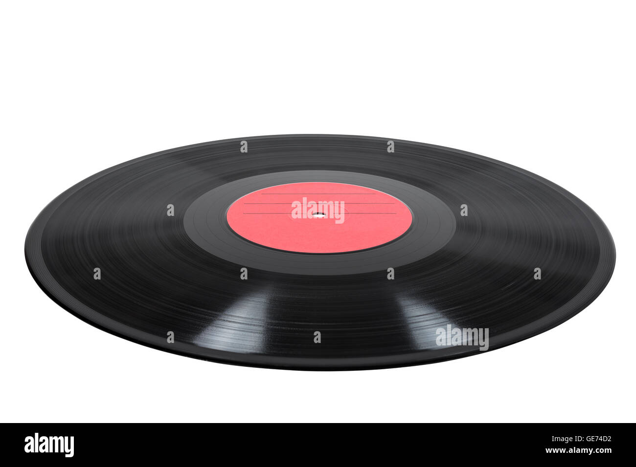 Vinyl record isolated on white background with clipping path Stock