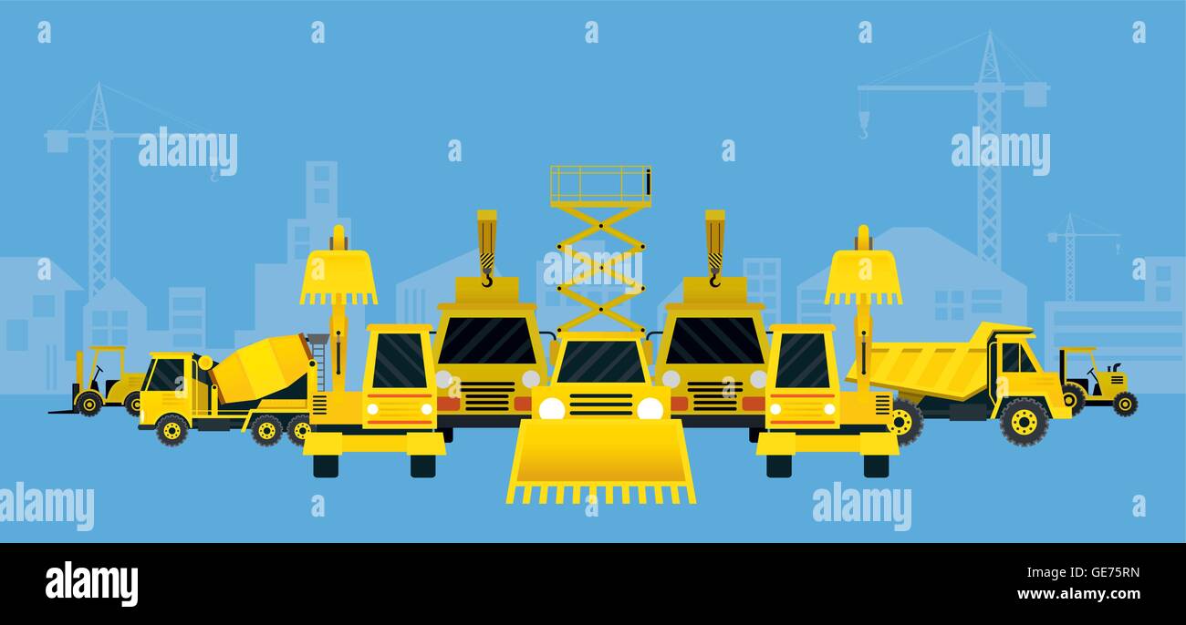 Construction vehicles hires stock photography and images Alamy