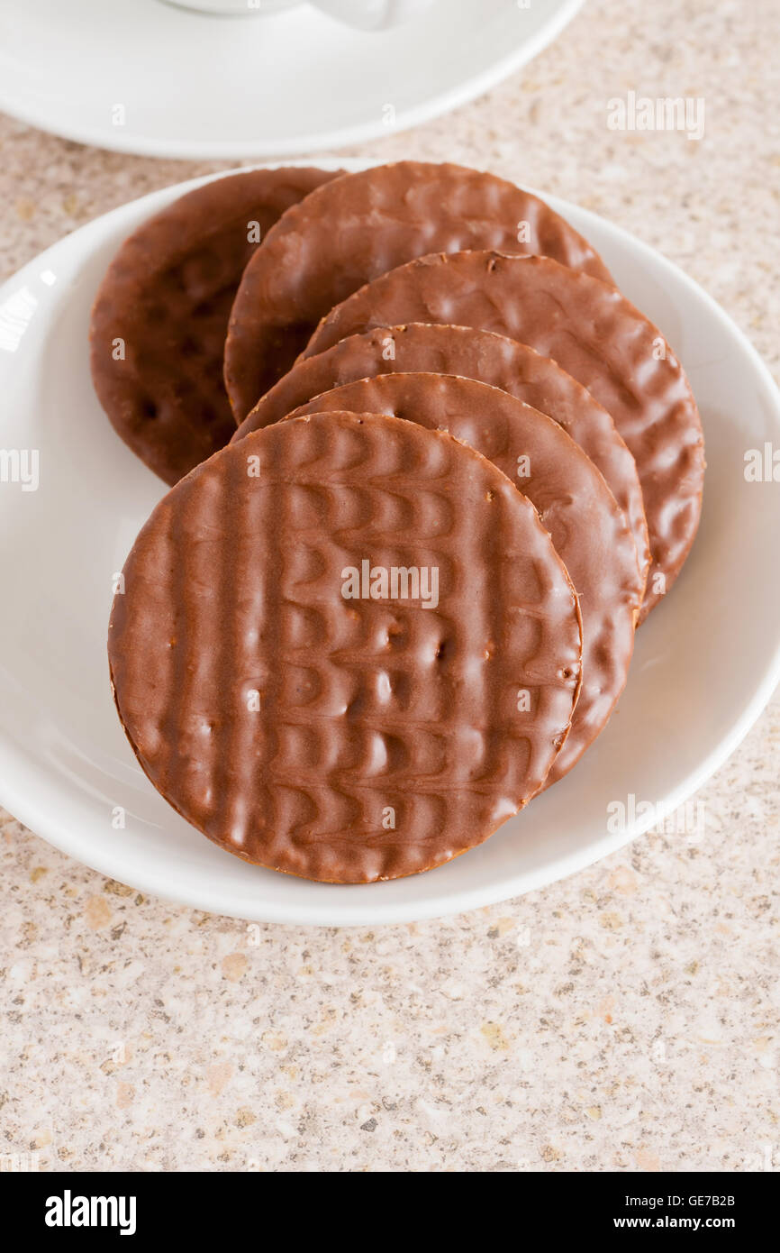 Chocolate coated digestive biscuits hires stock photography and images