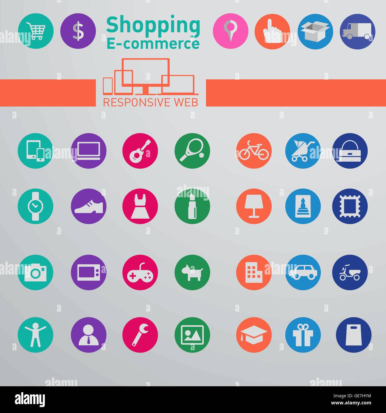 web icons for e-commerce, shopping Stock Vector Image & Art - Alamy