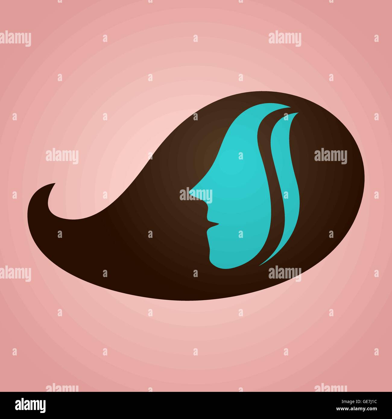 Woman vector logo design template. Girl silhouette - cosmetics, beauty ...