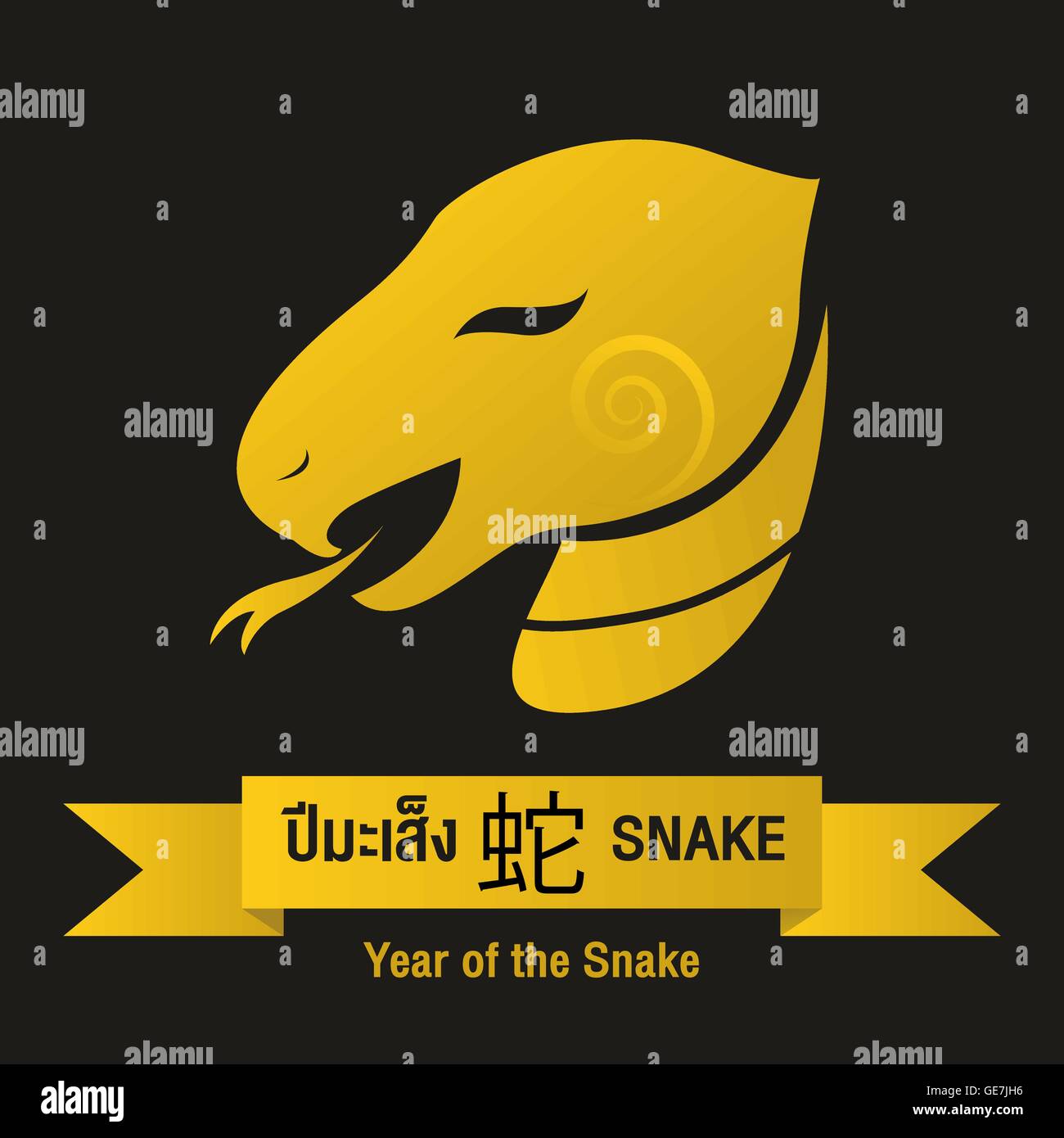 snake-chinese-zodiac-signs-stock-vector-image-art-alamy