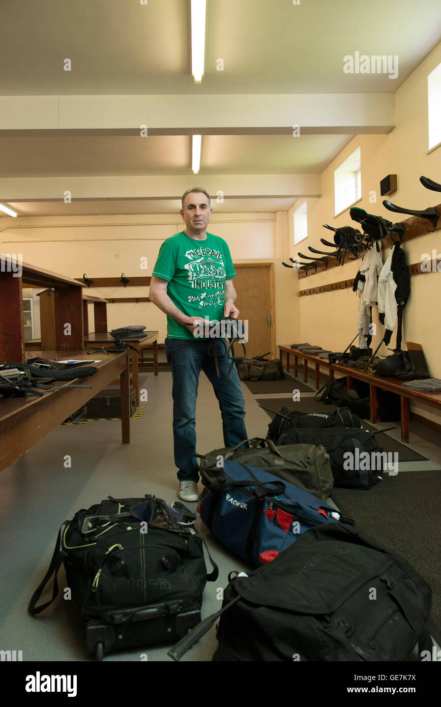 horse racing locker room, stud room where the jockeys change into their