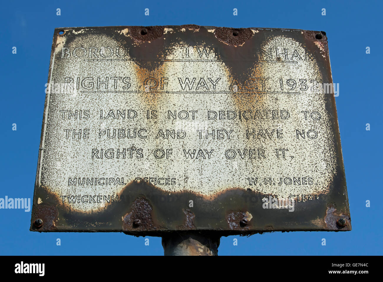 Rights of way act signs hi-res stock photography and images - Alamy
