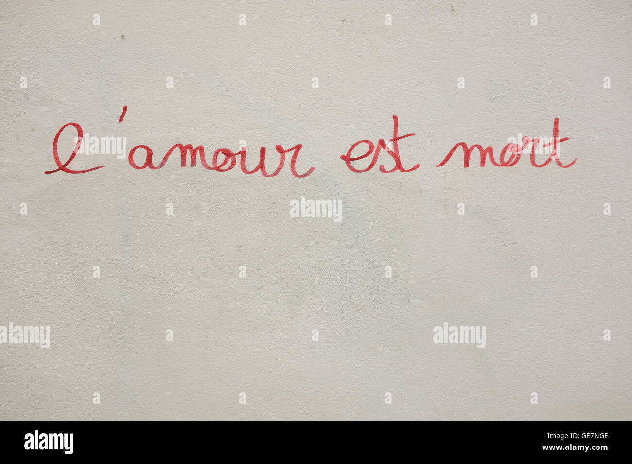 Love Is Dead L Amour Est Mort Stock Photo Alamy