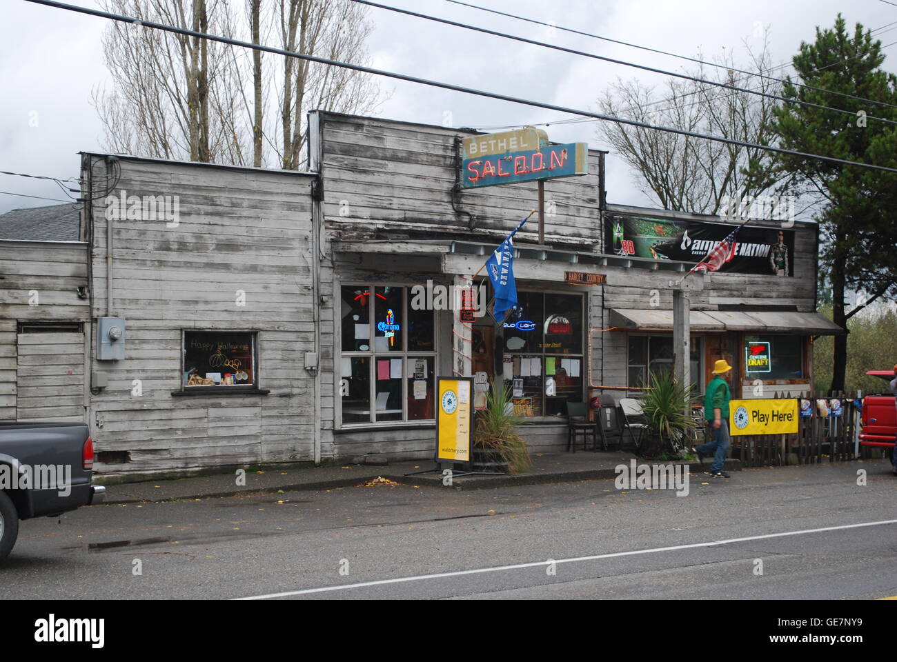 The Bethel Saloon, a biker bar in Port Orchard, Seattle, Washington USA