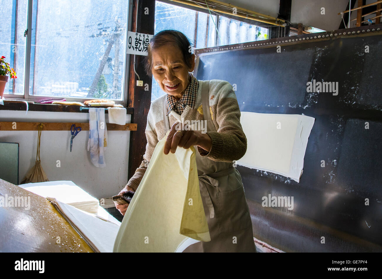 Paper making techniques in Gokayama, Japan Stock Photo Alamy