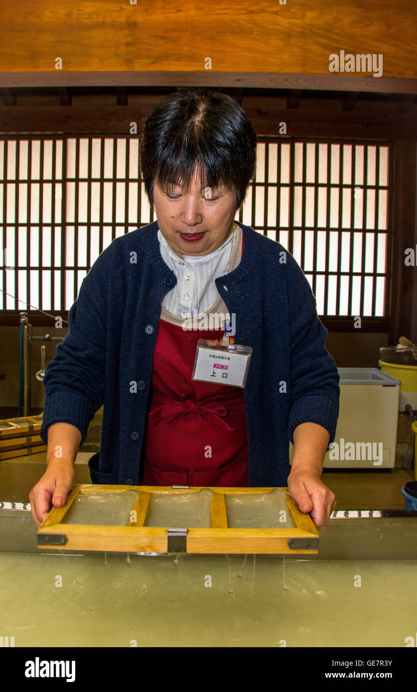 Paper making techniques in Gokayama, Japan Stock Photo Alamy