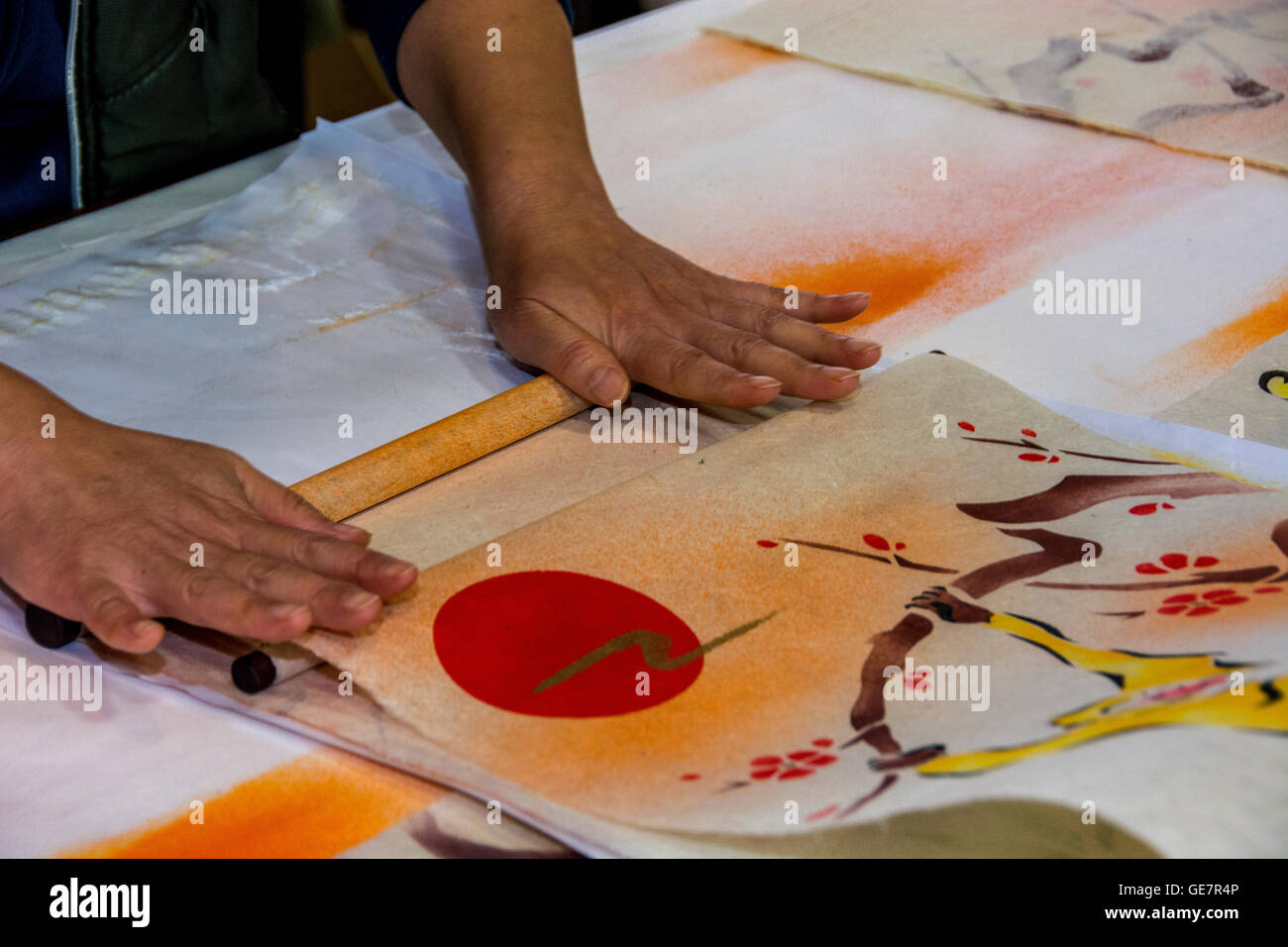 Paper making techniques in Gokayama, Japan Stock Photo Alamy