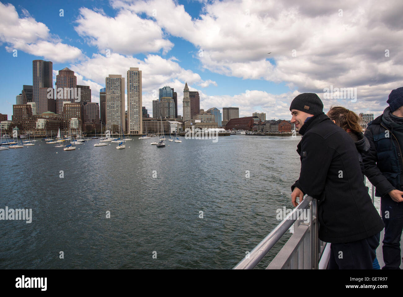 Boston Harbor Whale Watching Adventures Stock Photo