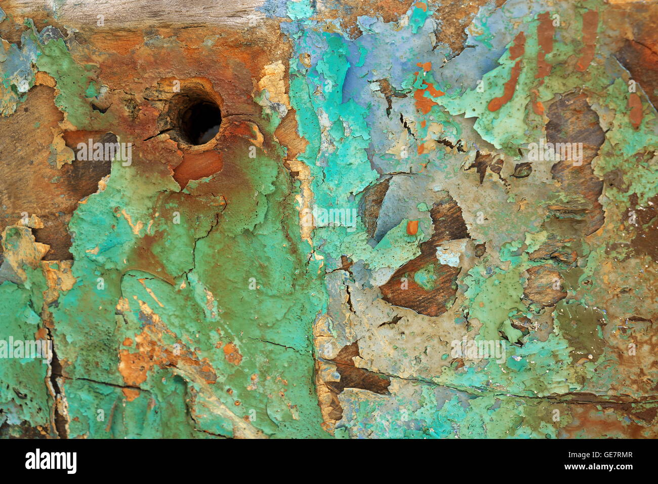 Detail of abandoned wooden fishing boat Stock Photo - Alamy