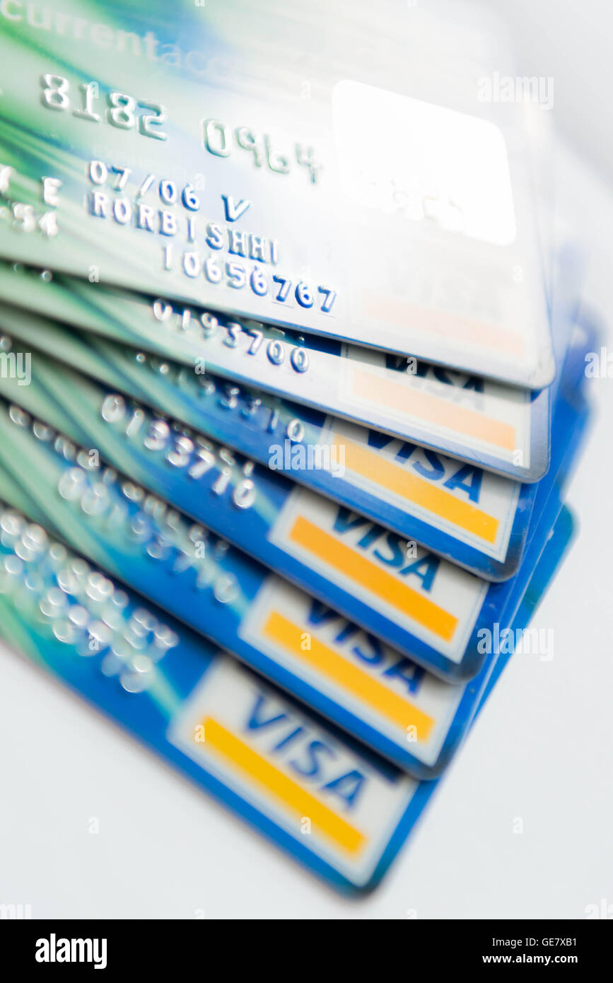 Visa bank card detail Stock Photo