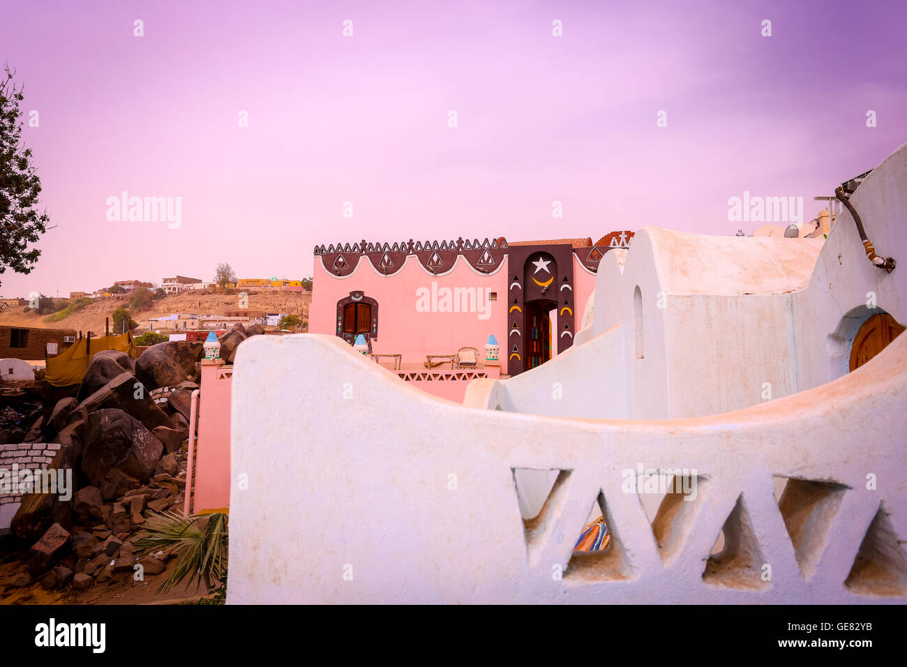 Nubian house, Aswan, Egypt Stock Photo Alamy