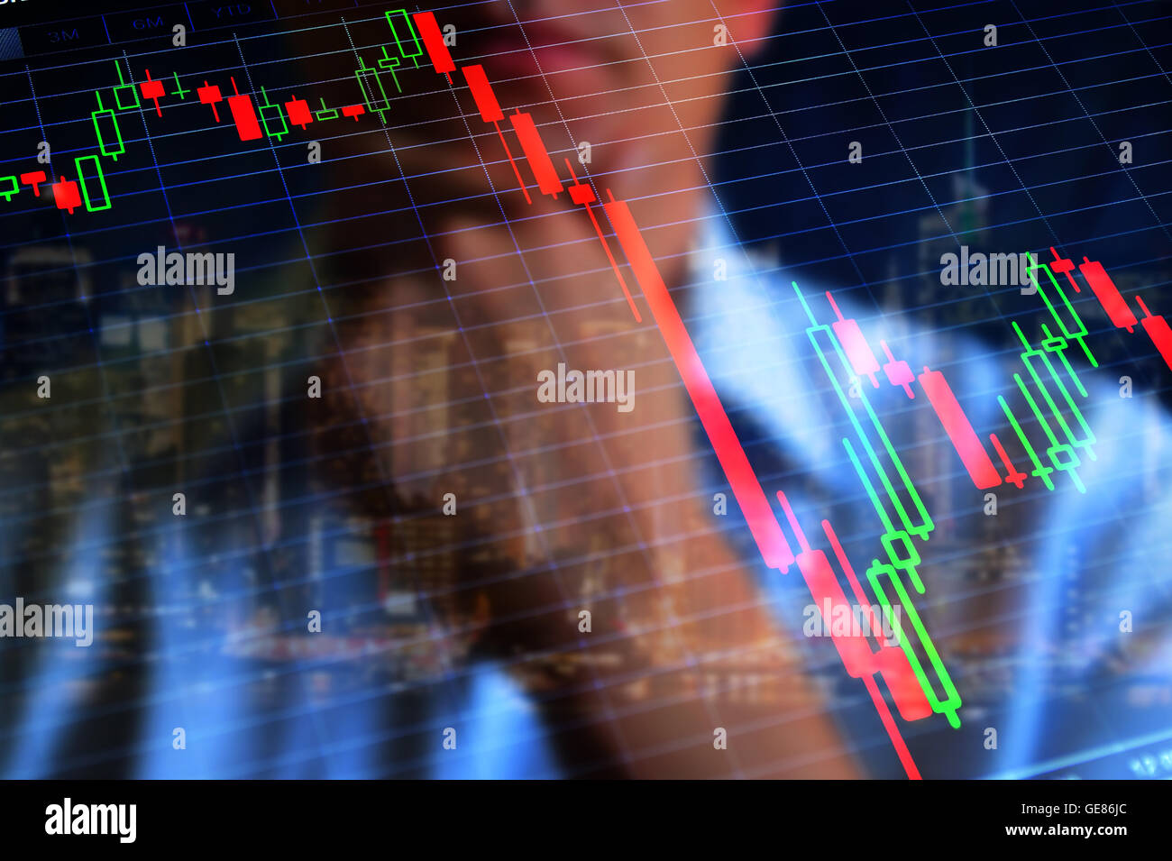 Stock market crash Stock Photo