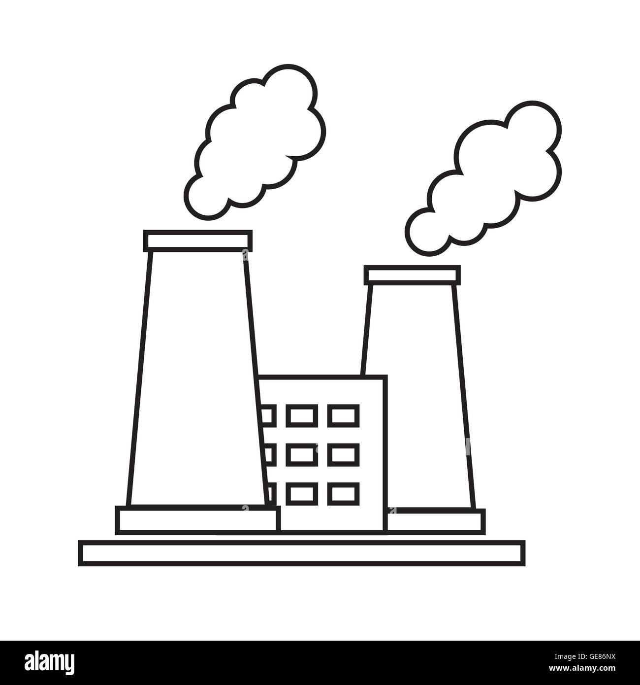 Fossil fuel chimneys Black and White Stock Photos & Images - Alamy