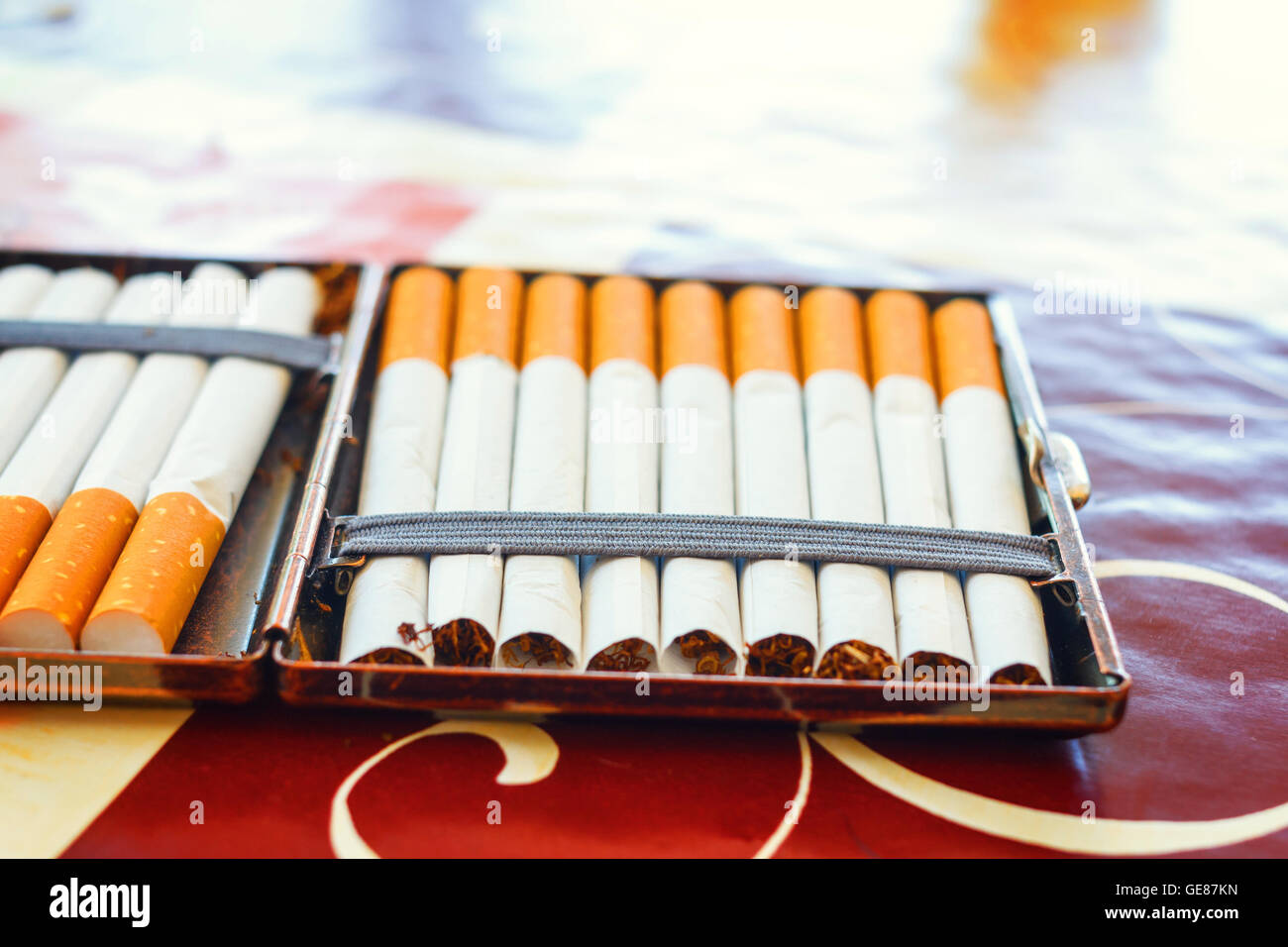 hand made cigarettes, close up Stock Photo