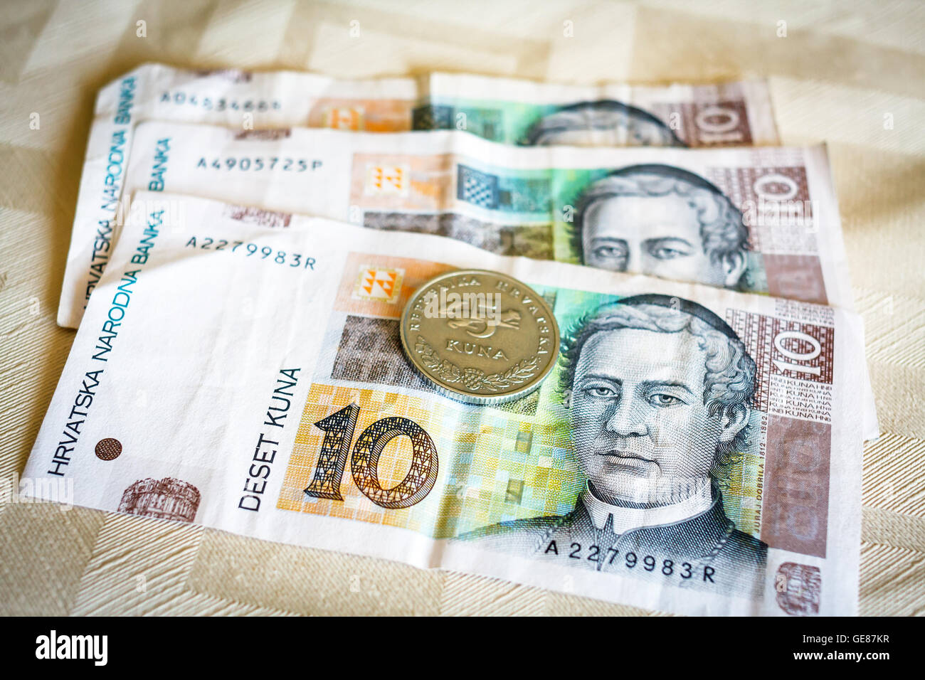 kuna, currency of Croatia Stock Photo