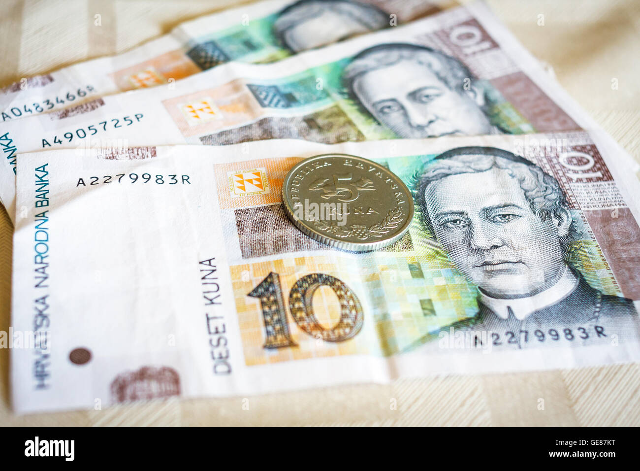 kuna, currency of Croatia Stock Photo