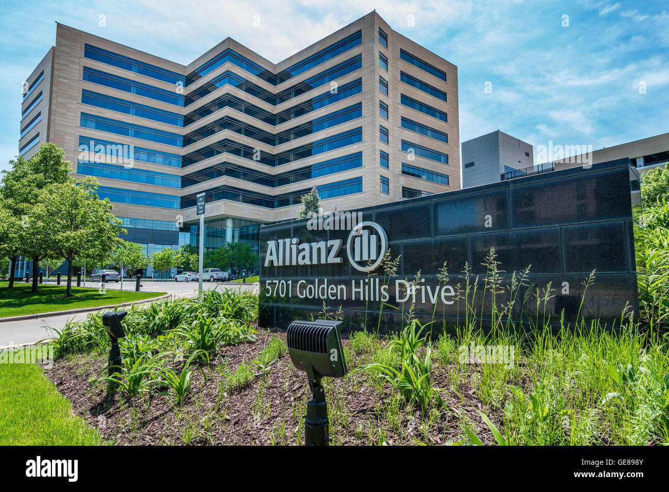 Allianz Corporate Building Sign Minneapolis Stock Photo Alamy