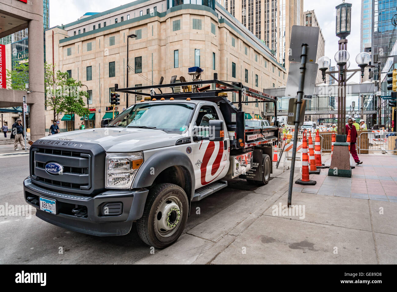 Xcel Energy Truck - Construction - Minneapolis Stock Photo - Alamy