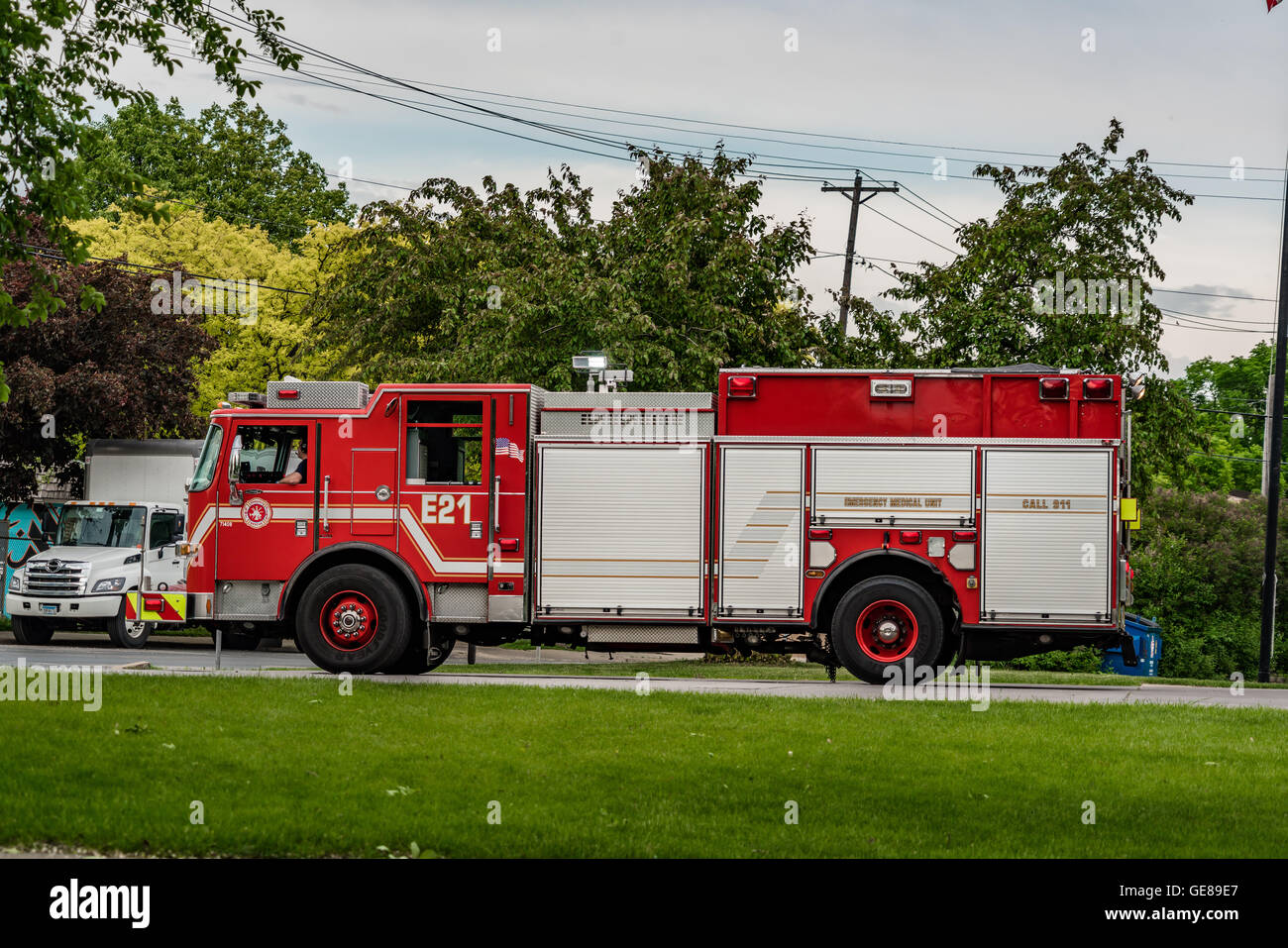 South Minneapolis Fire Truck Stock Photo