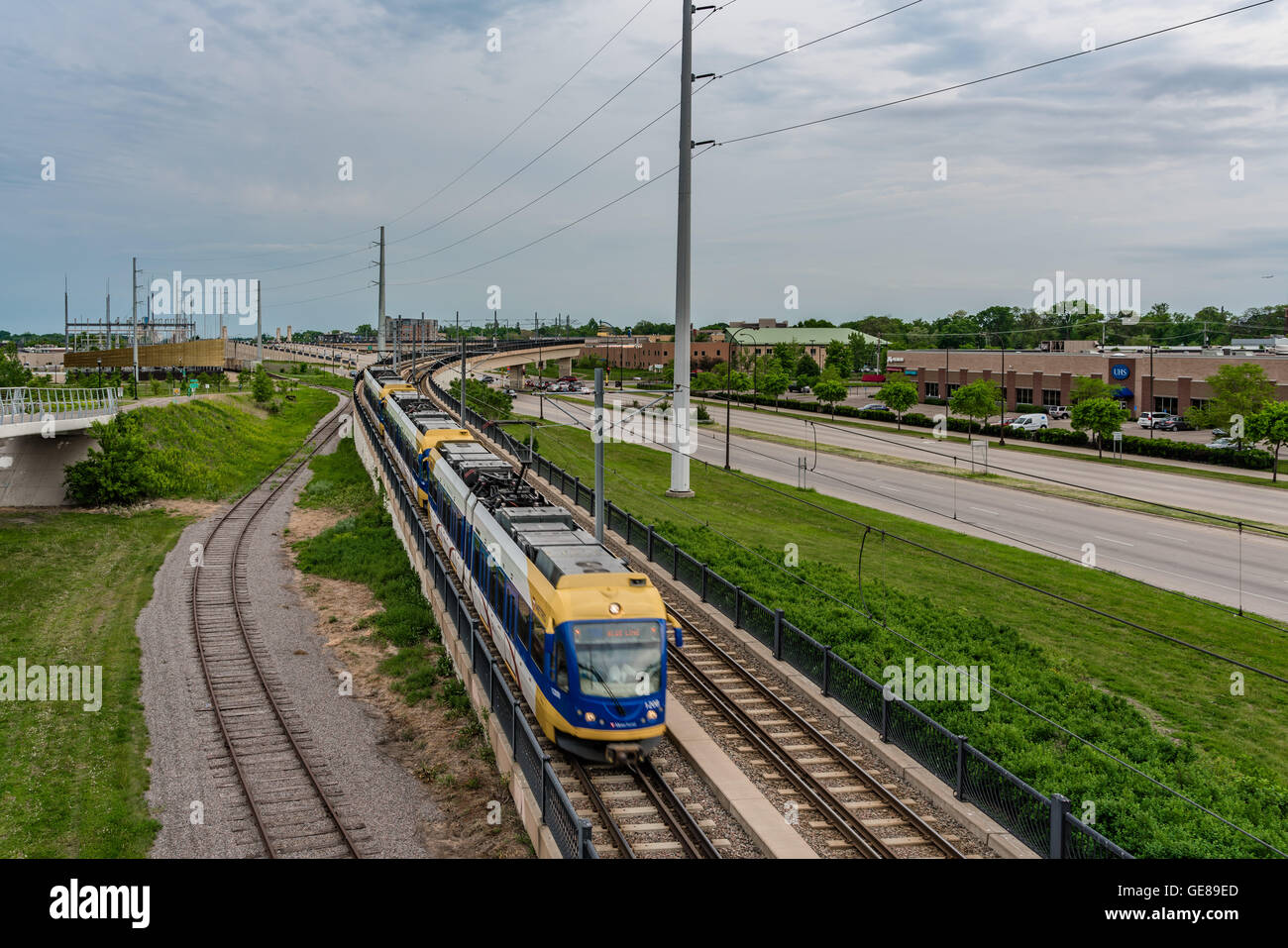 Minneapolis Light Rail Stock Photo Alamy