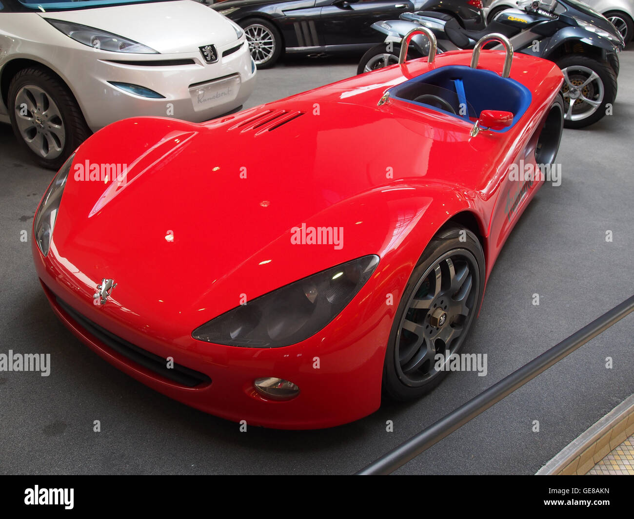 The 1996 Peugeot Asphalte, powered by a 1587cc engine with a top speed of 200 km/h, showcasing Peugeot’s commitment to high-performance road cars. Stock Photo