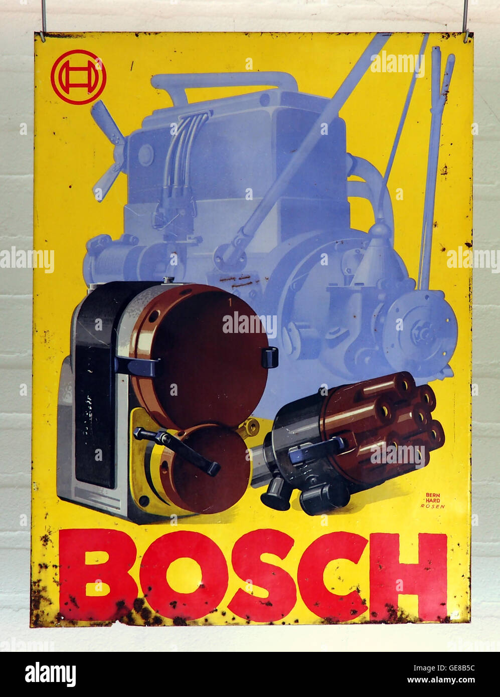 Bosch, enamel advertising sign Stock Photo