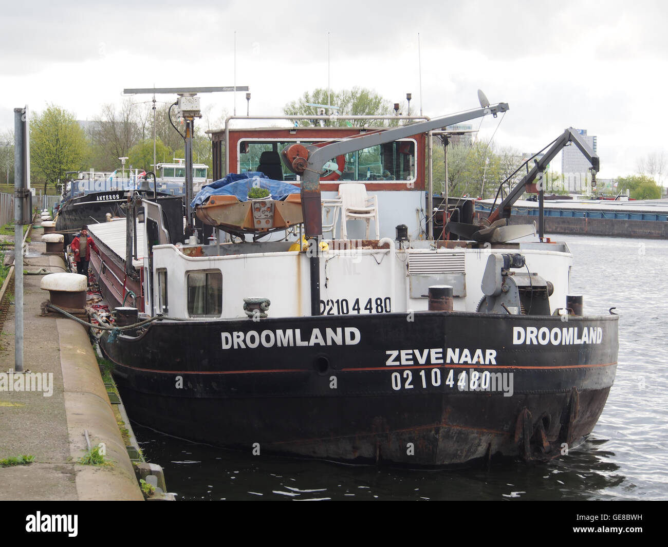 Droomland (ship, 1955) ENI 02104480 Port of Amsterdam Stock Photo