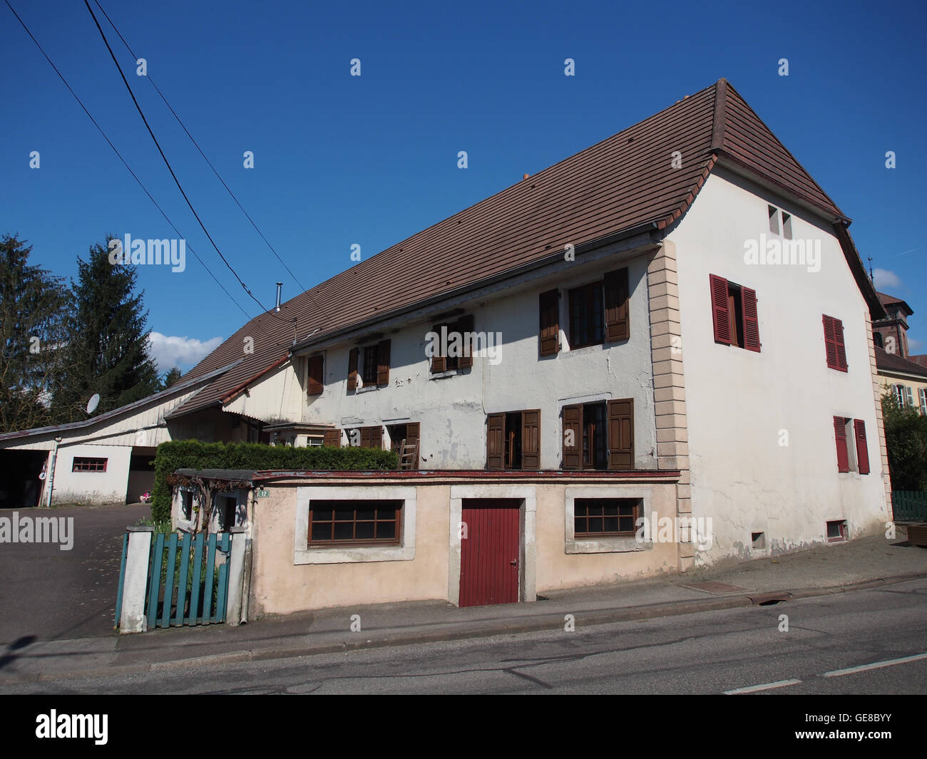 Farmhouse in Rue du Tilleul, Fontaine, photo 1 Stock Photo