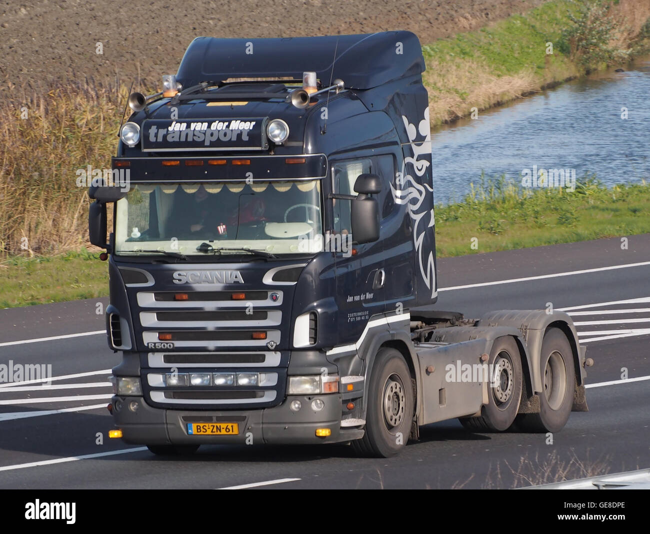 R500 Scania, Jan van der Meer Transport Stock Photo