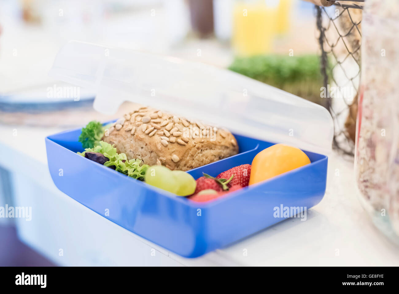 Lunch box with healthy food Stock Photo - Alamy