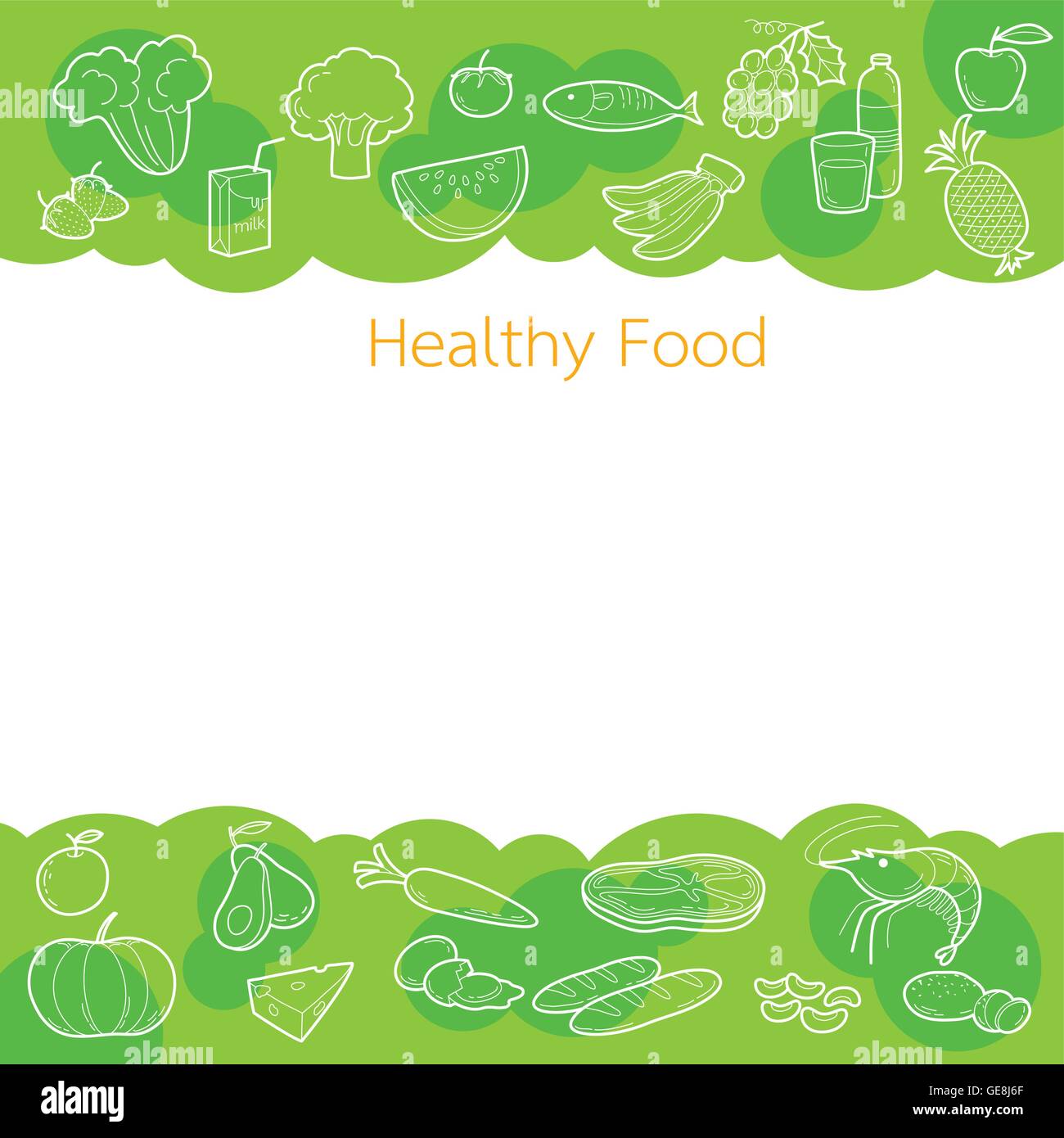Clean food outline icons on green background concept, healthy, organic,  nutrition, medicine, mental and physical health Stock Vector Image & Art -  Alamy