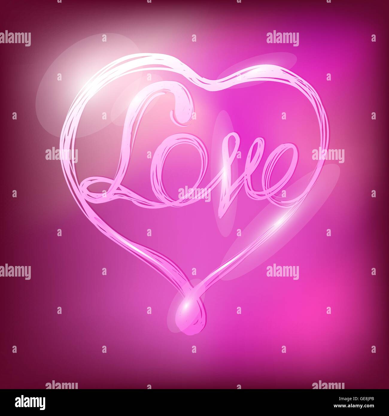 LOVE Happy Valentines day card, Font Type Stock Vector Image & Art - Alamy