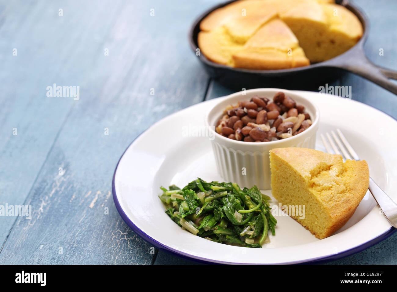 beans and greens with cornbread, cuisine of the Southern United States