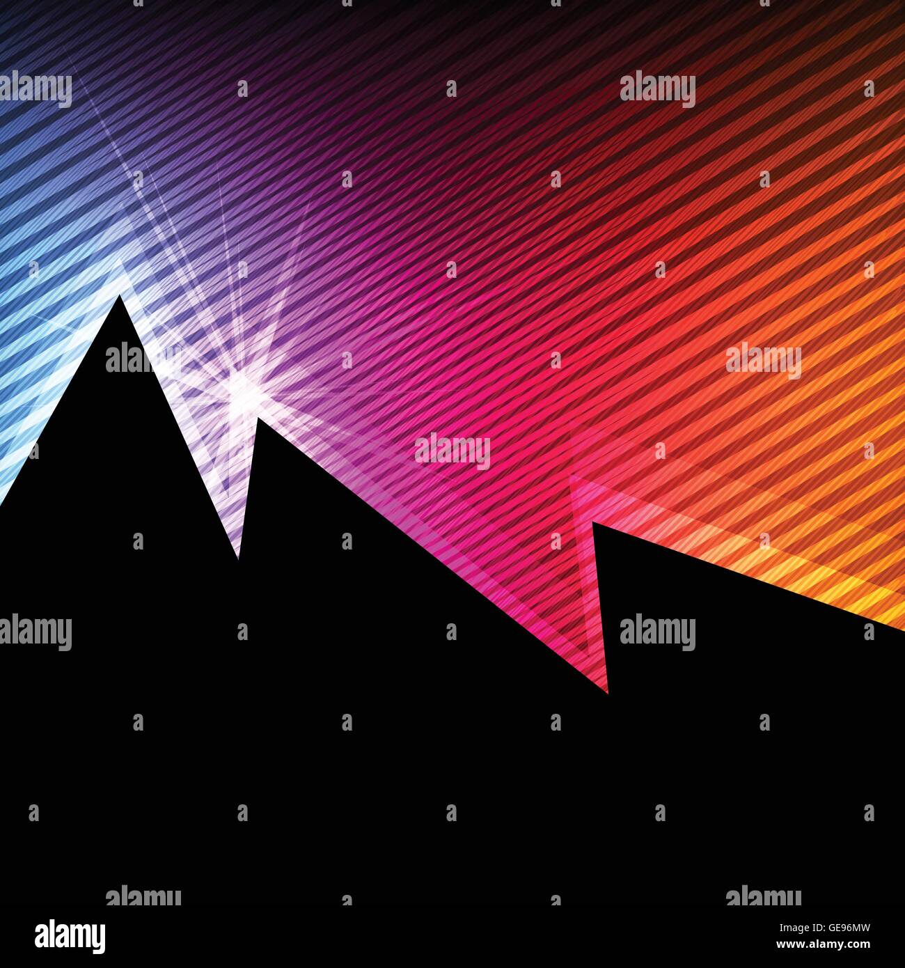 Neon abstract lines design on dark background vector Stock Vector Image ...