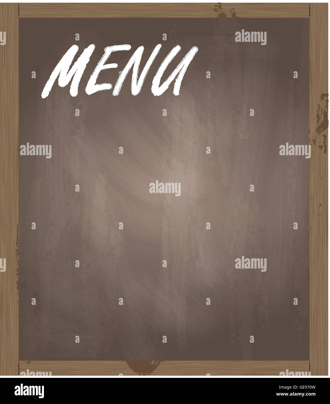 Menu blackboard vector background for poster Stock Vector