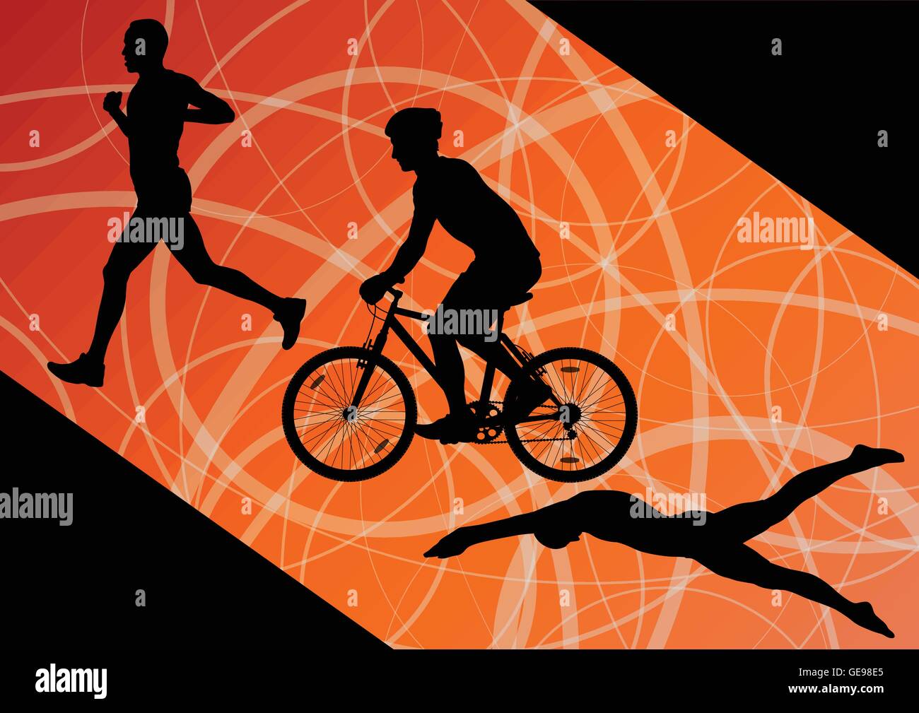 running swimming cycling marathon