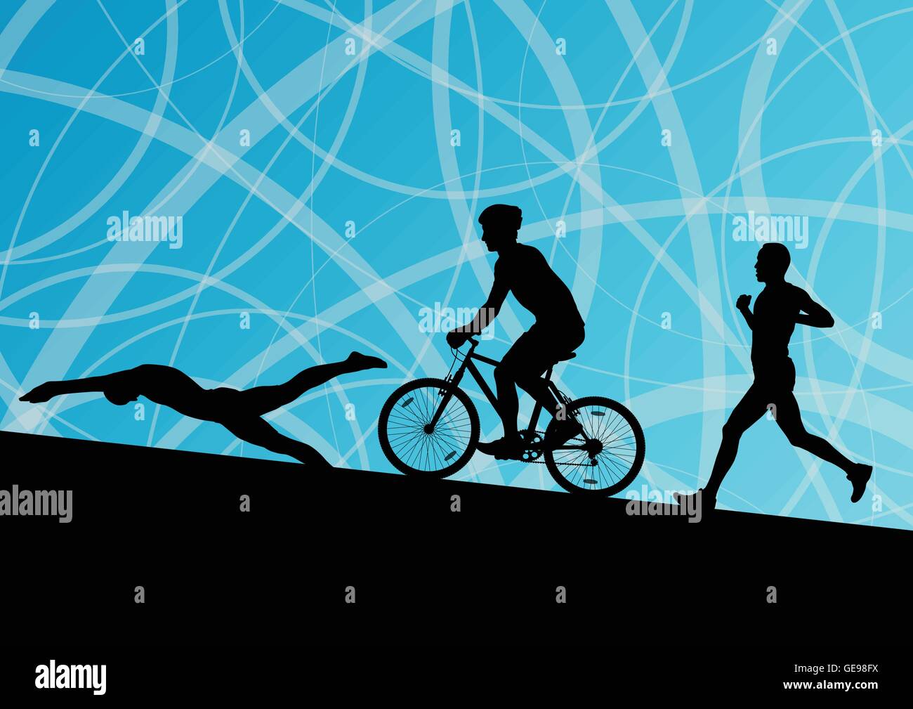 running swimming cycling marathon