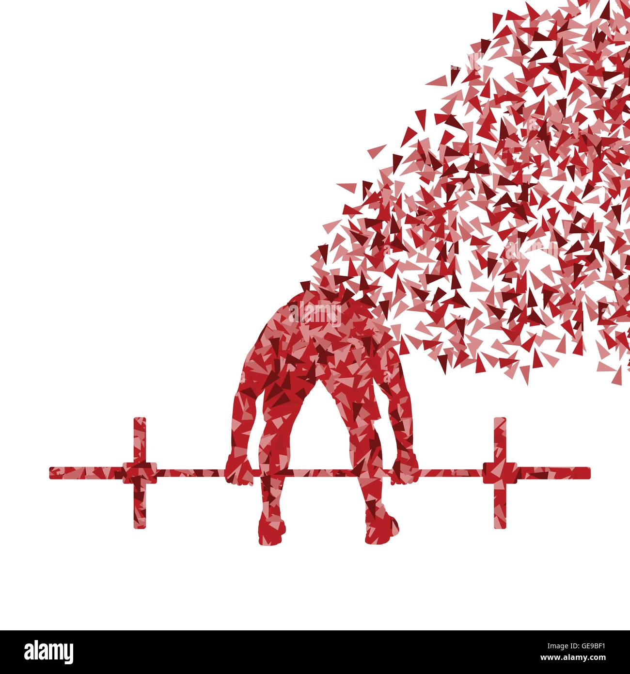 Crossfit man weightlifting vector background concept for poster Stock ...
