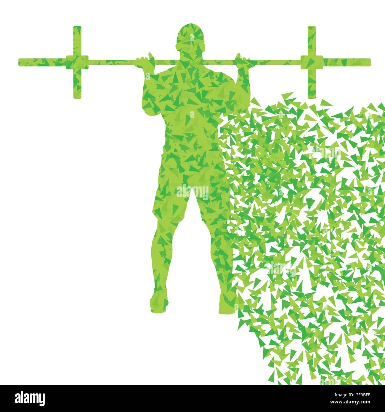 Crossfit man weightlifting vector background concept for poster Stock ...